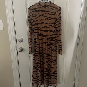 Zebra print dress, Size Large